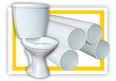 Toilet and plumbing pipes