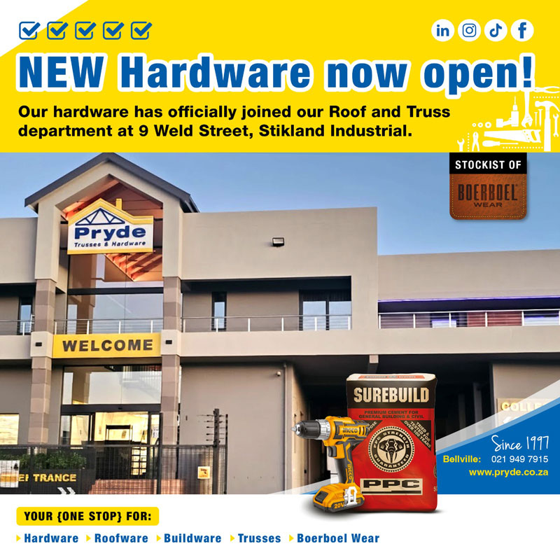 New Hardware now open at 9 Weld Street!