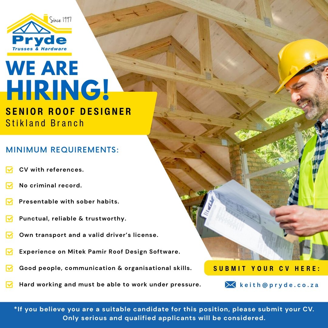 Image of Table Mountain in Cape Town, our Pryde Trusses and Hardware logo and our builders holiday closure times.