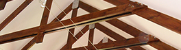 exposed timber roof trusses